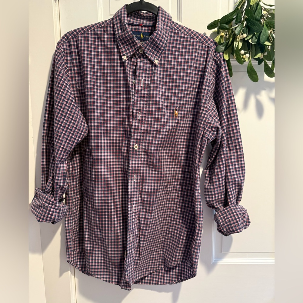 Polo by Ralph Lauren Men's Checkered Shirt - Blue and Red